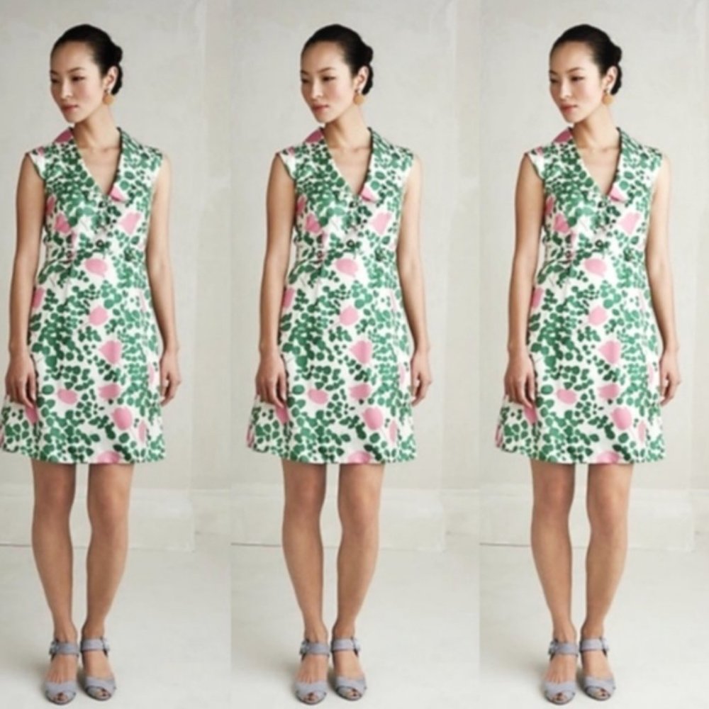 Anthro Moulinette Soeurs silk tulip dress